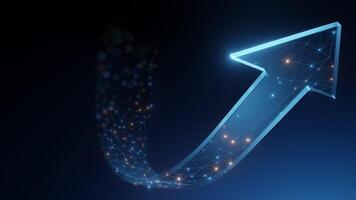 Digital arrow symbolizing business growth and success video
