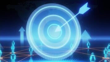 Digital target marketing with networked connections and growth video