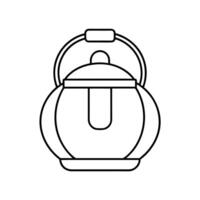 Teapot icon in line style illustration vector