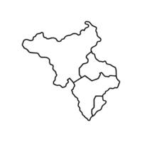A map of the country of india vector
