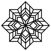 A geometric design with a star in the center vector