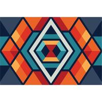 An abstract geometric pattern with a diamond shape vector