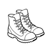 A pair of boots is shown in this drawing vector