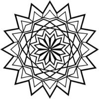 A black and white geometric design with a star in the center vector