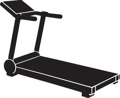Treadmill running equipment silhouette art illustration vector