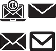 Email or message envelop icon illustration vector