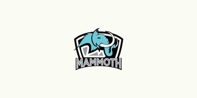 Creative mammoth logo design with unique concept premium vector
