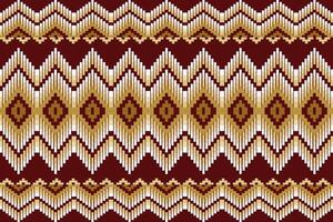 seamless knitted pattern with geometric and tribal elements, featuring a vintage textile vector