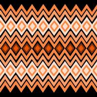 Seamless ikat geometric pattern featuring retro triangles vector