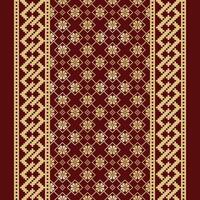 Seamless crochet pattern with flowers and lace vector
