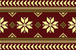 crimson red seamless pattern design Detailed Illustration for Textile Print Design, Cross-stitch pattern vector
