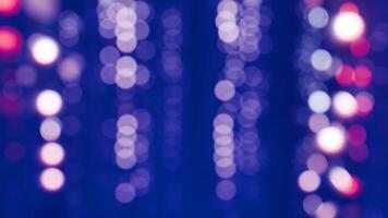 Blue neon bokeh background in a seamless loop. video