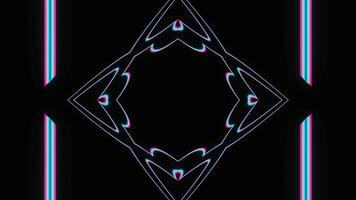 An abstract neon kaleidoscope disco background in a seamless loop. video