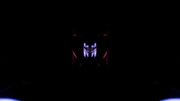 Neon square tunnel in a seamless loop. video