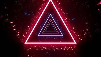 Abstract triangle tunnel in a seamless loop. video
