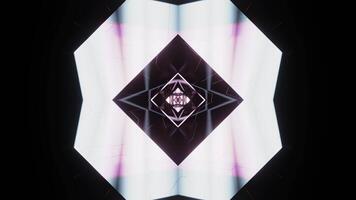 Flashing Kaleidoscope Tunnel on a black background Loop video
