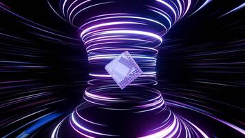 Neon tornado in a seamless loop. video