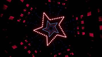 Abstract star tunnel in a seamless loop. video