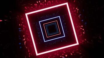 Abstract square tunnel in a seamless loop. video