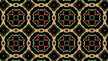 Colored pulsing pattern on a black background in a seamless loop. video