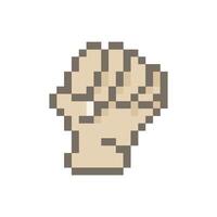 punch hand pixelated art vector