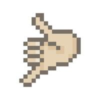 cool hand pixel art vector