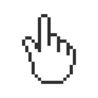 cursor hand pixel art vector