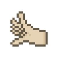 hand reaching gesture pixel art vector