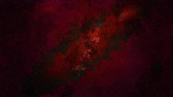 Abstract rust-Inspired cosmic nebula, red oxidized metal texture in deep space with stars and galactic dust video