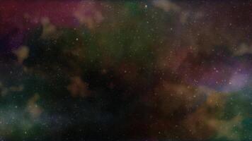 Vibrant and colorful cosmic nebula with starry night sky, deep space animation of galactic, stars, space dust in a mysterious Universe video