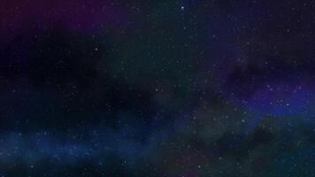 Dark Starry Galaxy with Nebula Clouds in Deep Space, Minimalistic Cosmic Sky background animation video