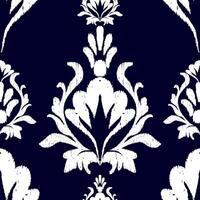 seamless pattern ikat with flowers vector