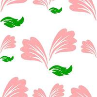 seamless pattern with flowers and leaves vector
