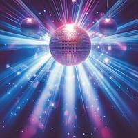 Colorful disco lights creating a vibrant atmosphere in a dimly lit dance club during a lively night photo