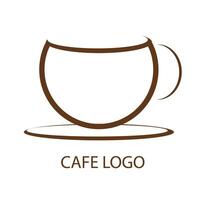 cafe logo design vector