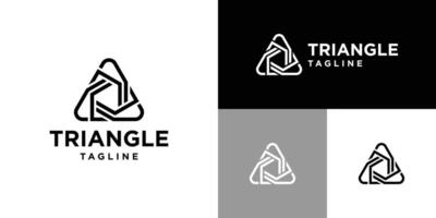Design template of triangle logo. Sign, shape, abstract. Icon symbol EPS 10 vector