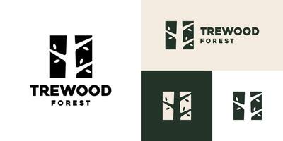 Design template of abstract tree logo. Forest, garden, plan. Icon symbol EPS 10 vector