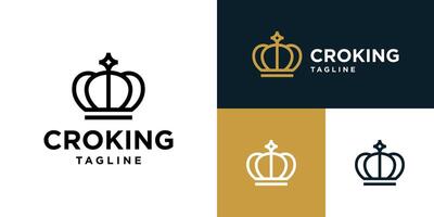 Design template of a simple crown logo. King, queen, leadership, power, kingdom, throne. Symbol icon EPS 10 vector