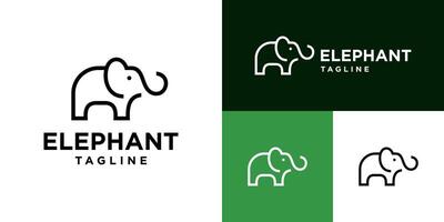 Design template of elephant logo, animal, beast, zoo, circus. Symbol icon EPS 10 vector