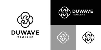 Design template of wave logo. Ocean, abstract, water, infinity. Icon symbol EPS 10 vector