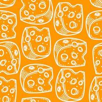 Cheese doodle pattern background. Seamless Pattern of a Cheese. Cheese pattern background. Seamless pattern of cheese doodle illustration background. vector