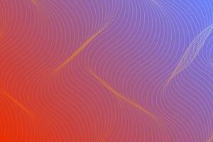 Abstract particles Wavy Lines Background with Orange to Purple Gradient vector