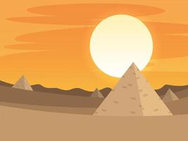 desert pyramids egypt illustration background design vector