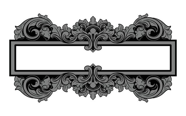 classic vintage elements ornament frame