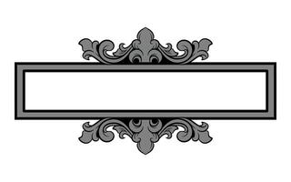 frame with style art engraved luxury vector