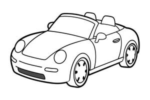 car line art isolated on white background vector