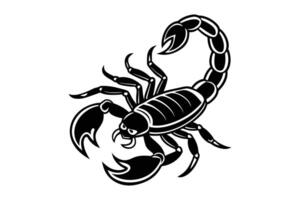 scorpion silhouette icon isolated on white background vector