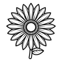 abstract flower icon, sun flower isolated on a white background. vector