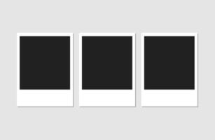 A Set of photo frames mockup vector