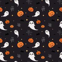 Colorful halloween pattern. Halloween seamless pattern. Halloween background. Pattern for stationary, textile prints, wrapping paper. vector